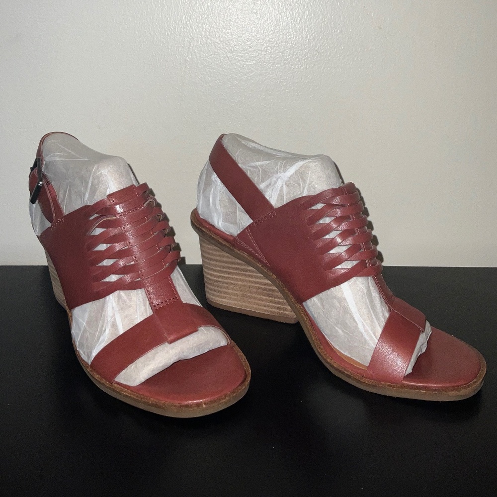 Lucky Brand Wedges - Brown Leather